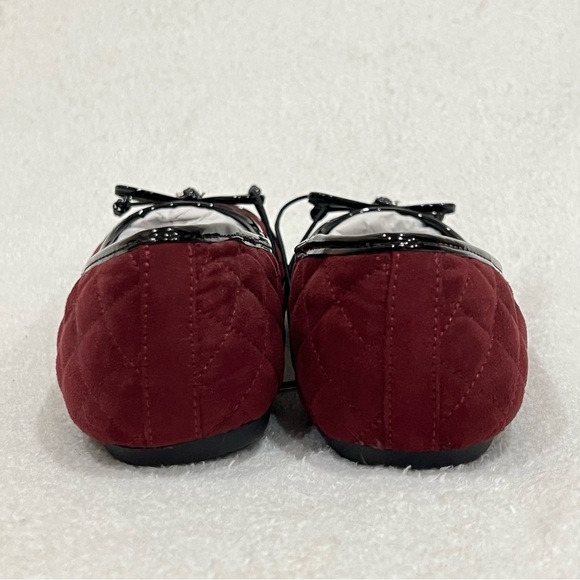 East 5th Aloha Wine Quilted Faux Leather Ballet Flats NWT Size 8.5 - Picture 7 of 16